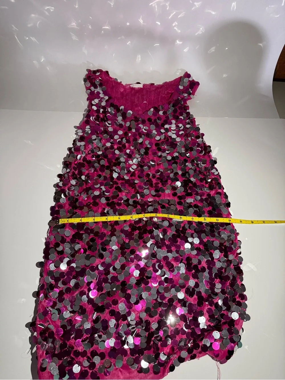 Kids Pink Sequin Party Costume Dress